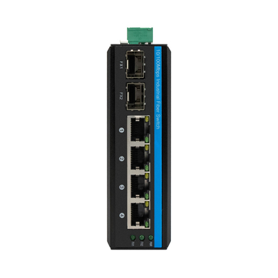 Rohs Unmanaged Poe Ethernet Switch 2 Fiber Port 4 Rj45 Сеть Din Rail