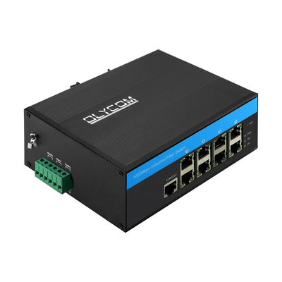 8 портов управляемых DC48v промышленный Ethernet переключатель Din Rail Гигабит для умного города