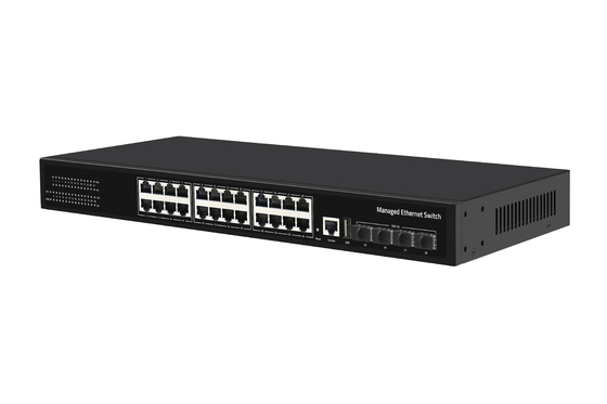28 Порт 10/100/1000Mbps управляемый Ethernet CCTV POE Поддержка коммутатора PoE Af/At с 4*10G SFP+