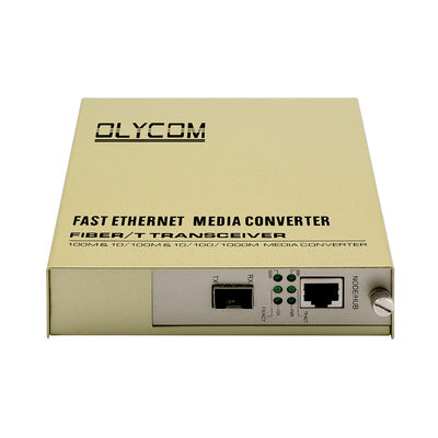 Конвертер средств массовой информации шкафа слота SFP, волокно одиночного режима 1310nm к конвертеру локальных сетей