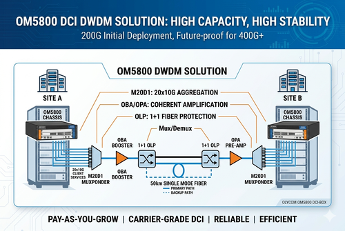 последний случай компании о Short Distance 200G to 400G Scalable DWDM DCI Solution