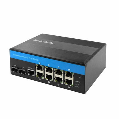 Качество  Industrial Gigabit Ethernet L2 Managed Switch 8 X Gigabit Ports 2 X SFP Slots DIN-Rail Mount IP40 with Vlan Qos LACP STP фабрика