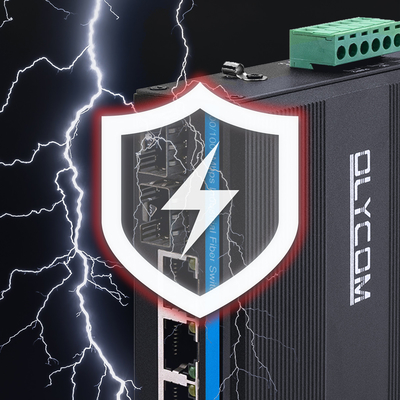 Защищенный 4-портовый PoE коммутатор промышленного гигабитного Ethernet с 2 SFP портами, безвентиляторный металлический корпус, CE