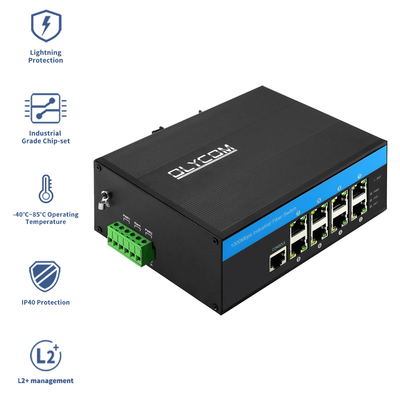 Устройство для управления Ethernet-сдвигом уровня 2 8 портов PoE Гигабит 802.3Af/на 240 Вт