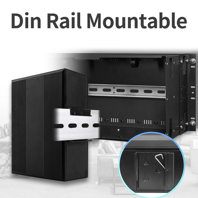 Gigabit Industrial Unmanaged PoE Media Converter 8 Порт 120 Вт 240 Вт Выход DC48V
