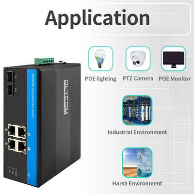4 порта Гигабитный PoE переключатель 120 Вт Неуправляемый Din Rail Закаленный корпус Активный PoE OEM