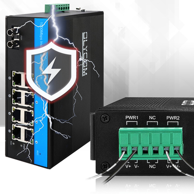 Промышленный управляемый PoE коммутатор 8 портов ST Fiber Gigabit Network Неуправляемый CE FCC IP40