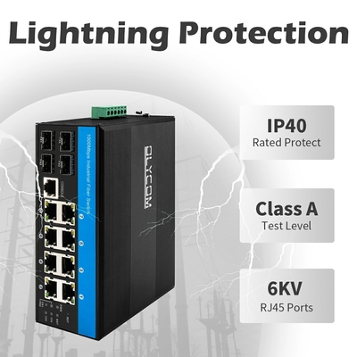 Olycom L2 Управляемый PoE Fiber Switch 1G 2.5G SFP Сеть 240W Бюджет Использование на открытом воздухе CE