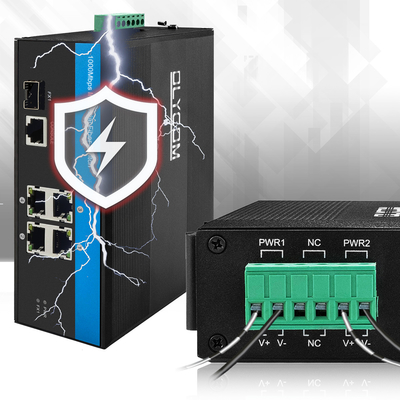 5 портов Smart Managed Ethernet Switch Гигабитные SFP волокна промышленного класса IP40 уровень