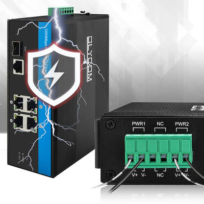 Промышленный умный управляемый Ethernet-свич с 5 портами Гигабитная сеть SFP Волоконные порты IP40