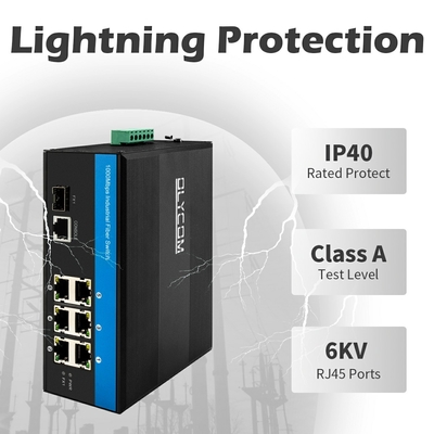 Gigabit Industrial Managed PoE Switch 7 Port с управляемым кольцом волокна 2.5G