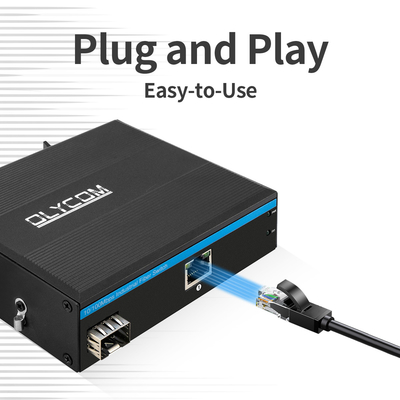 Промышленный преобразователь PoE Media 10/100M Fast Ethernet 15.4W/30W SFP Fiber для IP-камер