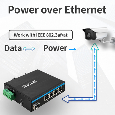 Гигабит POE сети Sfp переключает силу над локальными сетями 4+1 порт