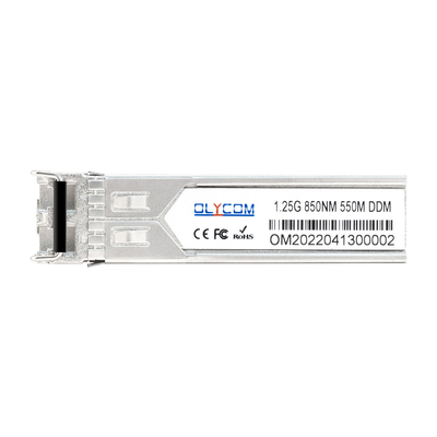 Промышленный 1.25G SFP модуль 850nm Мультимод 550m Дуплексный LC DDM для гигабитного коммутатора