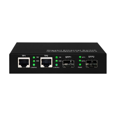 Гигабитный коммерческий Ethernet-свич 4 портов Sfp оптоволоконный бесконтрольный DC5V