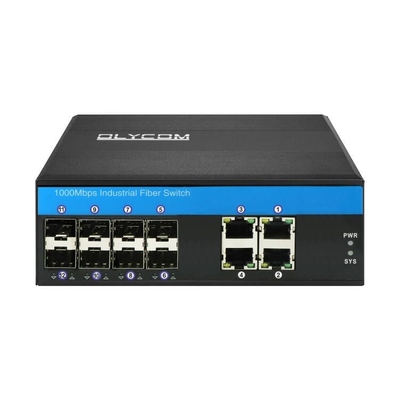 1G/2.5G Промышленный управляемый Ethernet Switch 8 SFP Fiber 4 Гигабитный Ethernet Smart Managed