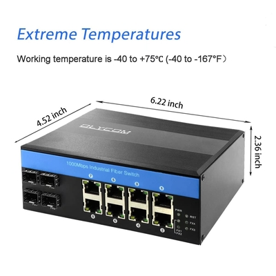 OLYCOM PoE сетевой коммутатор 8 портов 240 Вт Бюджетный промышленный Гигабитный Ethernet CE FCC