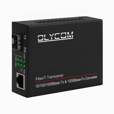 1G SFP Медиаконвертер Гигабитный Оптоволоконный Ethernet Неуправляемый Миниатюрный Черный DC5V CE