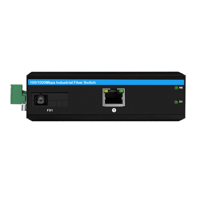 Промышленный преобразователь СМИ POE Гигабитный Ethernet DC48V 30W Неуправляемый прочный корпус