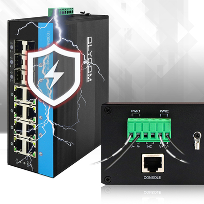 2.5G L2 Управляемая промышленная сеть PoE поддержка коммутатора ERPS MSTP Ring Din Rail
