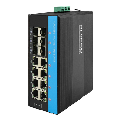 2.5G L2 Управляемая промышленная сеть PoE поддержка коммутатора ERPS MSTP Ring Din Rail