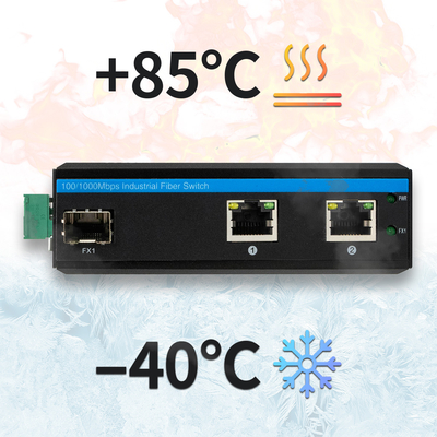 3 порта компактный гигабитный Ethernet переключатель твердое 100/1000M волокно двойной 24В вход