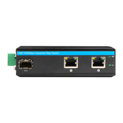 3 порта компактный гигабитный Ethernet переключатель твердое 100/1000M волокно двойной 24В вход