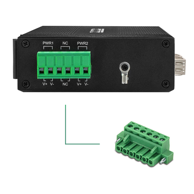 6 портов прочный Ethernet переключатель 100M/1000M Авточувствительный SFP волокно неконтролируемое 24V