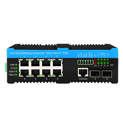 Гигабит 802.3bt PoE Управляемый 8-портный коммутатор 2.5G Fiber Web L2 Управляемый без вентилятора 720 Вт