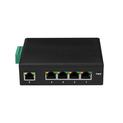 Промышленный 5-портовый Ethernet-сдвиг E-Mark Сертифицированный Неуправляемый 12V/24V Вход без вентилятора