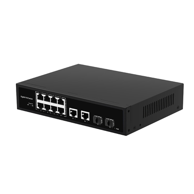 8 портов POE Гигабитный волоконно-волоконный переключатель POE Watchdog с 4 портами SFP/RJ45 Uplink 120 Вт
