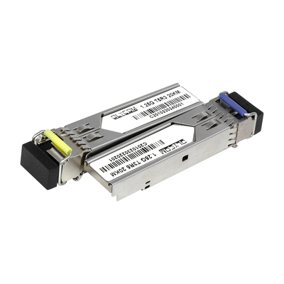 Одноволоконный приемопередатчик 20 км 1.25G LC порт 1310nm/1550nm DDM коммерческого класса