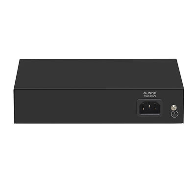 Коммутатор CCTV PoE Fast Ethernet с 4 портами и 2 медными восходящими портами, бюджет мощности 55 Вт, вход переменного тока