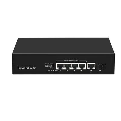 4 порта Gigabit Fiber Switch PoE Af/At 60W с 1 SFP/Copper Uplink коммерческого класса CE