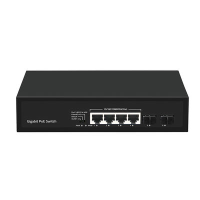 4 порта Гигабитный PoE переключатель 60 Вт Бюджетный SFP волоконный беспроводный с расширением VLAN 250 метров