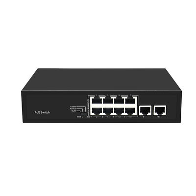 8-портовый PoE-коммутатор 10/100M Fast Ethernet VLAN, дальность PoE 250 метров, вход переменного тока, неуправляемый