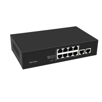 8-портовый PoE-коммутатор 10/100M Fast Ethernet VLAN, дальность PoE 250 метров, вход переменного тока, неуправляемый