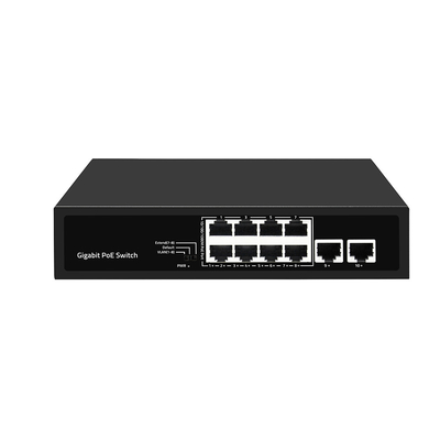 8 портов Гигабитный сетевой коммутатор PoE VLAN 250-метровый AI PoE 120 Вт Бюджет неуправляемый