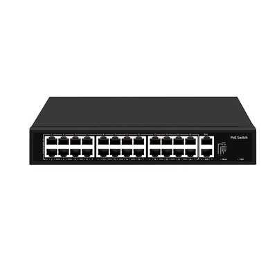 24 порта CCTV Poe Switch Unmanaged 100M Fast Ethernet Rack Тип 300W Бюджетный вход AC