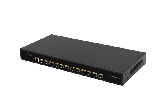 Рабочий стол 12 Порт 10G L3 Управляемый коммутатор 12* SFP+ Порты Волоконно-оптический коммутатор