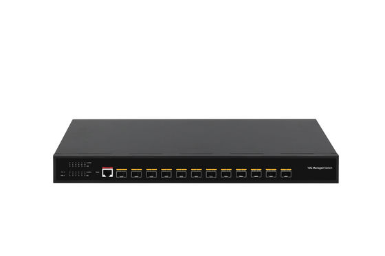 Рабочий стол 12 Порт 10G L3 Управляемый коммутатор 12* SFP+ Порты Волоконно-оптический коммутатор