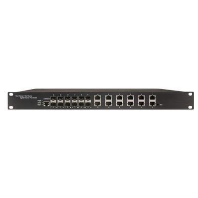 Промышленный 24 порта L2 Управляемый POE переключатель 12RJ4+12 SFP 1U Рак