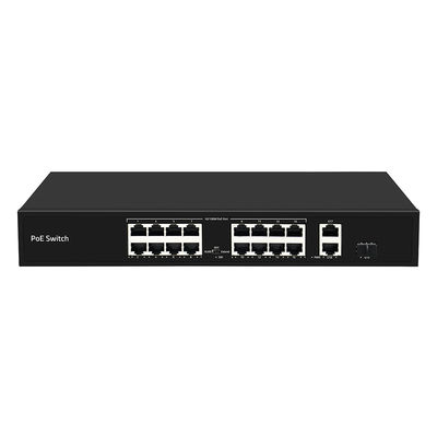 16-портовый PoE-коммутатор, расстояние PoE 250 метров, 10/100 Мбит/с, поддержка режима VLAN, бюджет 300 Вт, CE
