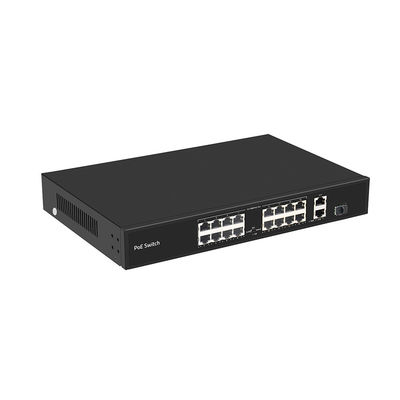 16-портовый PoE-коммутатор, расстояние PoE 250 метров, 10/100 Мбит/с, поддержка режима VLAN, бюджет 300 Вт, CE