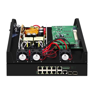 8 портов Poe Switch с 90W управляемыми 2*2.5Gb SFP порты + 2 комбо порты POE волоконный коммутатор