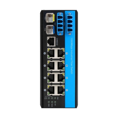 10 портов 2.5G SFP Bypass управляемый коммутатор промышленного волокна POE 8*10/100/1000mbps RJ45