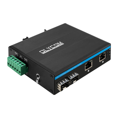 Гигабитный коммутатор промышленной сети 100/1000M Волоконная сеть Ethernet Unmanaged Din Rail DC24V
