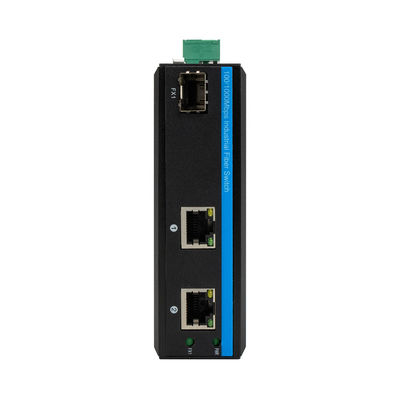 Мини гигабитный 2RJ45+SFP Poe Switch Внешний оптический преобразователь волокна