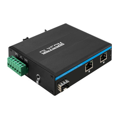 Мини гигабитный 2RJ45+SFP Poe Switch Внешний оптический преобразователь волокна