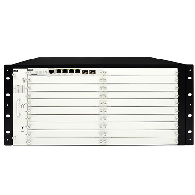OTN DWDM 5U шасси 20 сервисных слотов для 100G 200G 400G передачи двойного питания